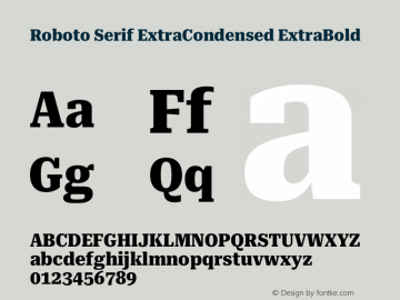 Roboto Serif ExtraCondensed ExtraBold Version 1.008图片样张
