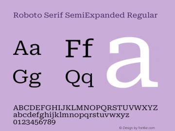 Roboto Serif SemiExpanded Regular Version 1.008图片样张