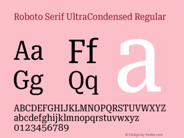 Roboto Serif UltraCondensed Regular Version 1.008图片样张