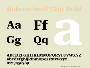 Roboto Serif 72pt Bold Version 1.008图片样张
