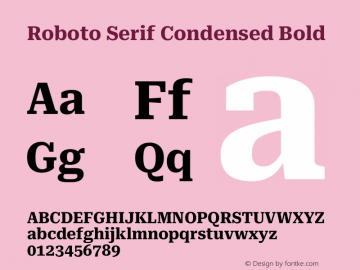 Roboto Serif Condensed Bold Version 1.008图片样张