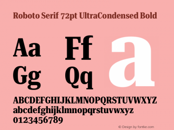 Roboto Serif 72pt UltraCondensed Bold Version 1.008图片样张