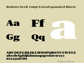 Roboto Serif 120pt ExtraExpanded Black Version 1.008图片样张