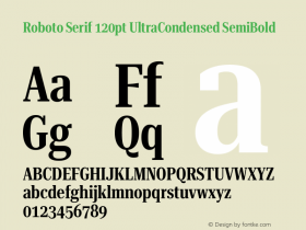 Roboto Serif 120pt UltraCondensed SemiBold Version 1.008图片样张