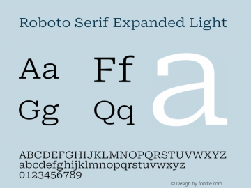 Roboto Serif Expanded Light Version 1.008图片样张