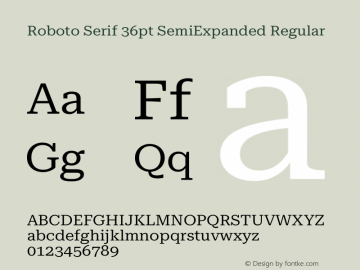 Roboto Serif 36pt SemiExpanded Regular Version 1.008图片样张