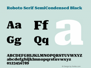 Roboto Serif SemiCondensed Black Version 1.008图片样张