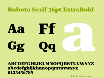 Roboto Serif 36pt ExtraBold Version 1.008图片样张