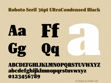 Roboto Serif 36pt UltraCondensed Black Version 1.008图片样张