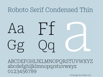 Roboto Serif Condensed Thin Version 1.008图片样张