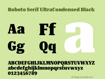 Roboto Serif UltraCondensed Black Version 1.008图片样张