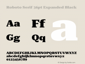 Roboto Serif 36pt Expanded Black Version 1.008图片样张