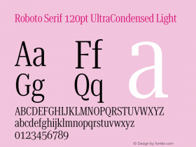 Roboto Serif 120pt UltraCondensed Light Version 1.008图片样张