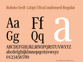 Roboto Serif 120pt UltraCondensed Regular Version 1.008图片样张