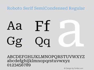 Roboto Serif SemiCondensed Regular Version 1.008图片样张