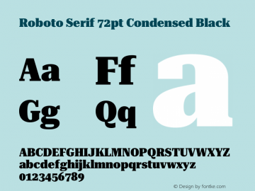 Roboto Serif 72pt Condensed Black Version 1.008图片样张