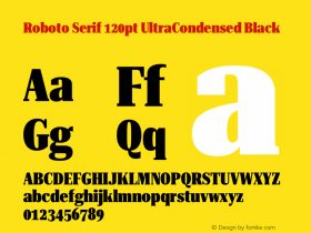 Roboto Serif 120pt UltraCondensed Black Version 1.008图片样张