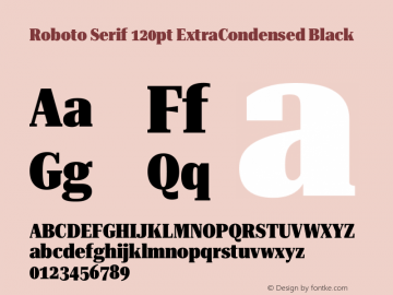 Roboto Serif 120pt ExtraCondensed Black Version 1.008图片样张