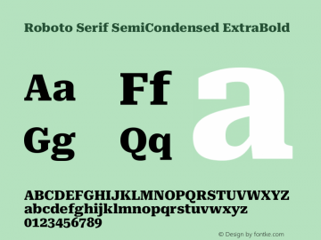 Roboto Serif SemiCondensed ExtraBold Version 1.008图片样张