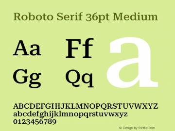 Roboto Serif 36pt Medium Version 1.008图片样张