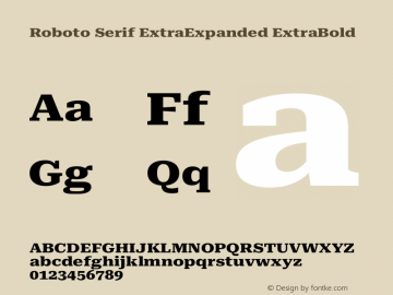 Roboto Serif ExtraExpanded ExtraBold Version 1.008图片样张