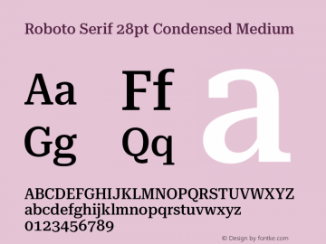 Roboto Serif 28pt Condensed Medium Version 1.008图片样张