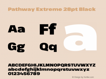 Pathway Extreme 28pt Black Version 1.001;gftools[0.9.26]图片样张