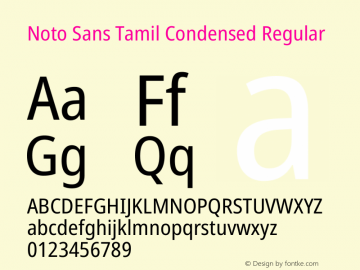 Noto Sans Tamil Condensed Regular Version 2.004图片样张