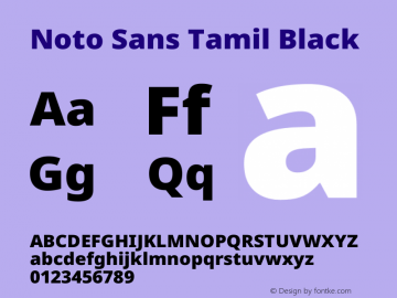 Noto Sans Tamil Black Version 2.004图片样张