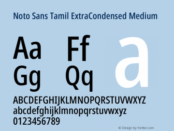 Noto Sans Tamil ExtraCondensed Medium Version 2.004图片样张