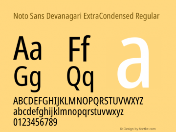 Noto Sans Devanagari ExtraCondensed Regular Version 2.004图片样张