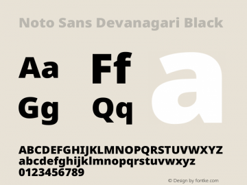 Noto Sans Devanagari Black Version 2.004图片样张