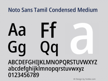 Noto Sans Tamil Condensed Medium Version 2.004图片样张