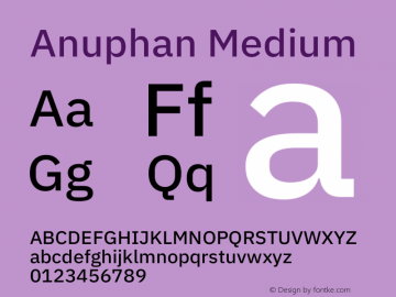 Anuphan Medium Version 3.001;gftools[0.9.23]图片样张