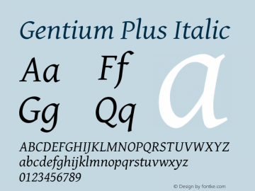Gentium Plus Italic Version 6.101图片样张