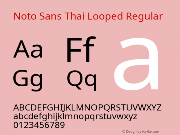 Noto Sans Thai Looped Regular Version 1.001; ttfautohint (v1.8.4.7-5d5b)图片样张