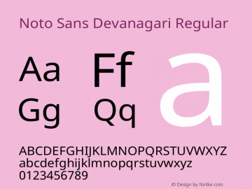 Noto Sans Devanagari Regular Version 2.004图片样张
