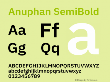 Anuphan SemiBold Version 3.001;gftools[0.9.23]图片样张