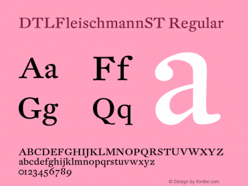 DTLFleischmannST Regular 001.000 Font Sample