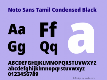 Noto Sans Tamil Condensed Black Version 2.004图片样张