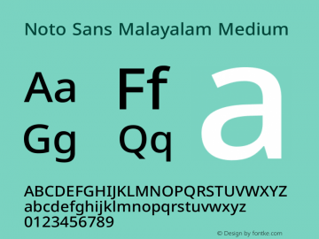 Noto Sans Malayalam Medium Version 2.104图片样张