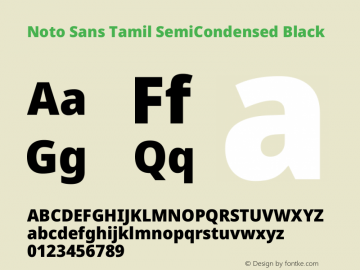 Noto Sans Tamil SemiCondensed Black Version 2.004图片样张