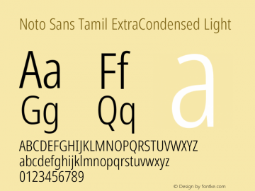 Noto Sans Tamil ExtraCondensed Light Version 2.004图片样张