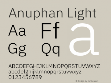 Anuphan Light Version 3.001;gftools[0.9.23]图片样张