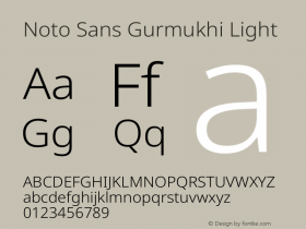 Noto Sans Gurmukhi Light Version 2.004图片样张