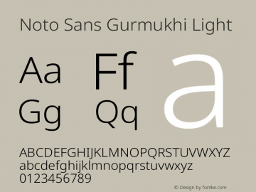 Noto Sans Gurmukhi Light Version 2.004图片样张
