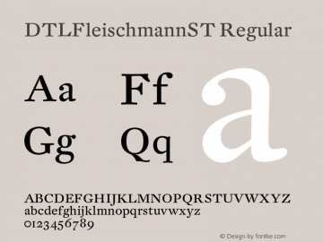 DTLFleischmannST Regular 001.000 Font Sample