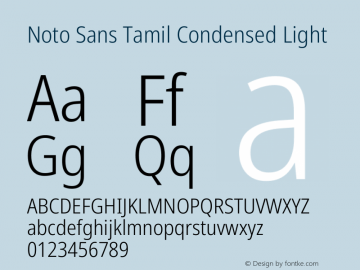 Noto Sans Tamil Condensed Light Version 2.004图片样张