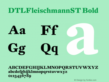 DTLFleischmannST Bold 001.000 Font Sample