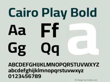 Cairo Play Bold Version 3.130;gftools[0.9.24]图片样张